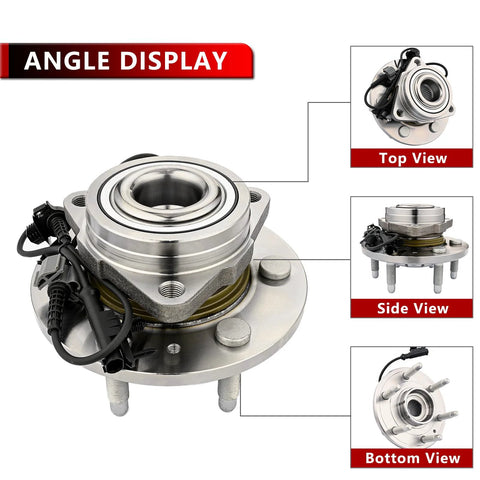 4WD Front Wheel Hub and Bearing Assembly That Fits Cadillac Escalade, GMC Yukon, Chevy Tahoe, 2007 to 2014 angle display