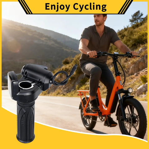 36V Electric Bike Half Twist Throttle With Integrated Display And Key Ignition Waterproof 6 Pin Connector For 36V E Bike Systems Ideal For Fat Tire Rigs Like Nephele S3 Hoverfly H3 16 Inch And Similar Models