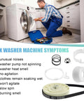 Technician repairing washer using Washer Pulley Clutch Kit And 21 Inch Drive Belt Replacement For Whirlpool Kenmore Maytag Washers