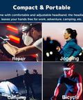 Rechargeable Headlamp With Motion Sensor 230 Degree Wide Beam Seven Modes Waterproof For Hiking Running Camping Fishing Cycling