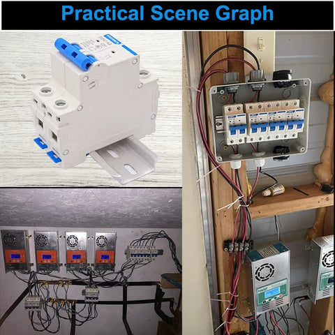 32A 400V Miniature Circuit Breaker Two Pole Go-To AC Disconnect Switch C32 Din Rail Mount DZ47-63 Style Protective Breaker