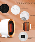 Indoor Space Heater With Dual 1200W And 800W Modes Portable Desk Heater For Office Or Home Ceramic PTC Heating Delivers Quick Heat