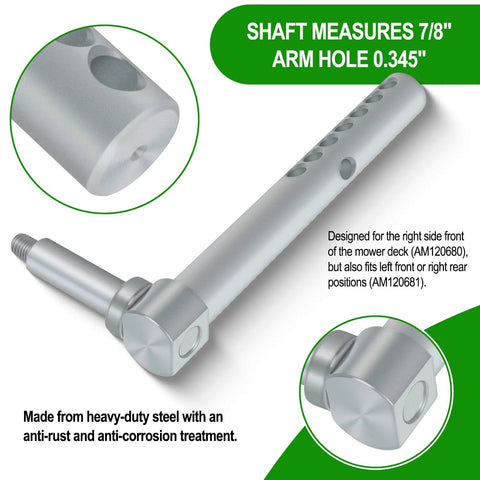 Heavy Duty Right Front Mower Deck Gage Wheel Arm Replacement Kit Delivering A Dead Nuts Exact Fit With Durable 7/8 Inch Shaft And Zero Fuss Installation For Select Lawn Tractors To Keep You Rolling Smooth