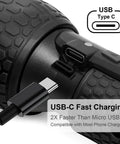 Close-up of USB-C charging port on 3.6V Cordless Screwdriver With Ultra Strong Magnetic Bit 2-In-1 Manual And Auto, Forward And Reverse
