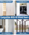 Two Pack Bifold Door Hardware Kit For Closets And Folding Doors Includes Top And Bottom Pivots 7/8 Inch Guide Wheels versatility