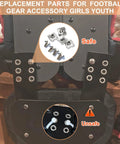 All In One Helmet Visor Screws Kit For Baseball Hockey Football And Softball Face Masks Replacement Hardware shown on equipment