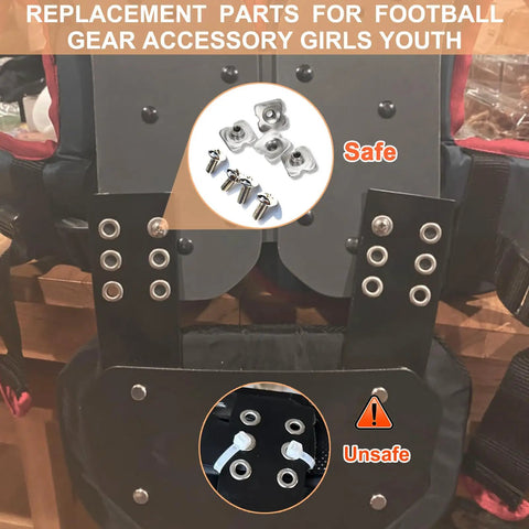 All In One Helmet Visor Screws Kit For Baseball Hockey Football And Softball Face Masks Replacement Hardware shown on equipment