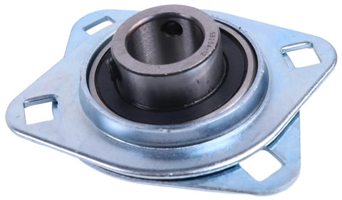 3/4 Inch Pressed Steel Two Bolt Flange Bearing SBPFL204-12 SBSFL204-12 for dump truck tarp systems, angled view
