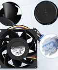 Refrigerator Evaporator Fan Motor DC 13.6V 0.16A Replacement For GE Models WR60X29099 WR60X24723 WR60X20880 WR60X26281 close-up view