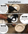 RV Toilet Seal Kit Replacement For Dometic Sealand VacuFlush Toilets 110 111 210 510 Upgraded Bowl Seal Without Drain Holes For Precise Fit No Shifting Easy Install Leak Free Flush installation steps