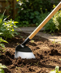 Beefy Heavy Duty Garden Hoe Head For Weeding And Digging, Round Eye Hand Hoe Tool For Agriculture, Rugged Steel, In Use