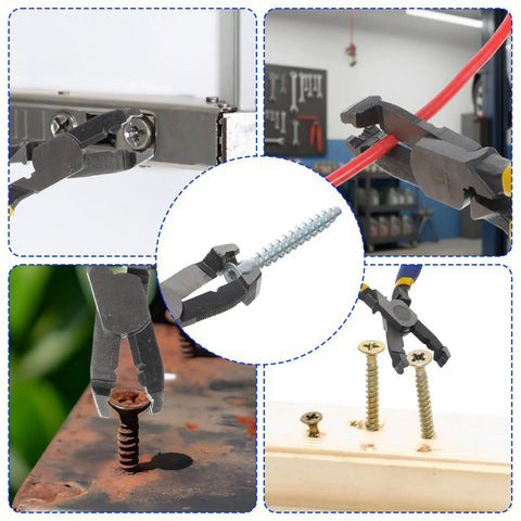 All Purpose Screw Extractor Pliers With Non Slip Serrated Mouth For Stripped And Rusted Screws And Fasteners in use