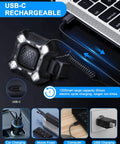 USB-C charging of 2 In 1 Bike Horn With Headlight 118dB Loud Bicycle Bell USB C Rechargeable Three Light Modes IP65 Waterproof