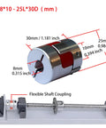 8Mm To 10Mm Bore Shaft Coupling Aluminum Alloy Pro Grade 25Mm Diameter 30Mm Length with measurements diagram.