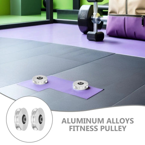 Two Pack Aluminum Pulley Wheels 75mm Heavy Duty For Gym Cable Machines And Home Gym Weight Training Rope Pulley And Wire Pulling Attachments For Durable Cable Workouts And Garage Exercise. Aluminum alloy fitness pulley wheels