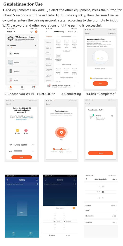 Setup instructions for Motorized Smart Valve Actuator For Automatic Water Shutoff With WiFi And Bluetooth Control Via Tuya