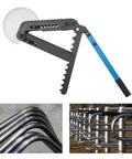 Heavy Duty Manual Pipe Bender With Precision Angle Gauge And Long Lever Handle For Smooth One Hundred Twenty Degree Bends No Sweat Tube Bending Tool For Pro Mechanics And Shop Crew with precision gauge and lever.