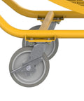 Heavy Duty 8 Foot Portable Industrial Fan With Smooth Rolling Caster Wheels, close-up of durable caster wheels for easy mobility.
