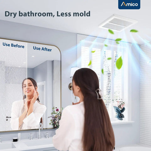 Whisper Quiet Bathroom Exhaust Fan With 80 CFM Airflow And 1.0 Sones For Sweet Moisture Control And A Super Smooth No Sweat Install On Ceilings Without Any Attic Access Needed