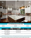 Ultra Thin 6 Inch LED Recessed Wafer Light With J-Box, 12W, 1000 Lumens, Dimmable in a modern kitchen setting
