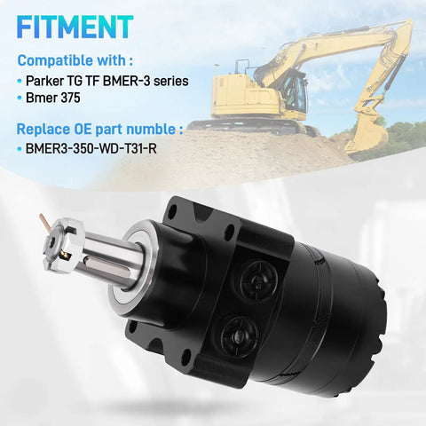 Compatible Hydraulic Wheel Motor For Bmer 375 And Parker TG TF Bmer 3 Series Replaces Bmer3 350 WD T31 R Built To Last With High Efficiency And Heavy Duty Performance For Fast Reliable Industrial Use