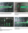 348 piece pro grade tool set from 13 Drawer Rolling Tool Cabinet With Wood Workbench And Pegboard Heavy Duty Steel Tool Storage