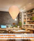 16 Inch Handmade Hot Air Balloon Lantern Lampshade Totally Kid Friendly Hanging Decor Pendant Light Shade For Decorating Childrens Rooms Corridors And Living Rooms No Wires Or Bulbs Included
