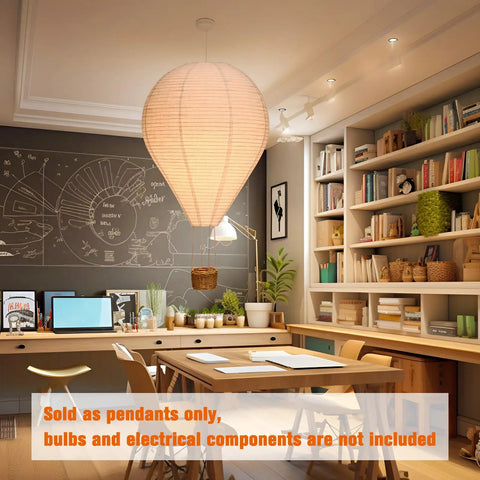 16 Inch Handmade Hot Air Balloon Lantern Lampshade Totally Kid Friendly Hanging Decor Pendant Light Shade For Decorating Childrens Rooms Corridors And Living Rooms No Wires Or Bulbs Included