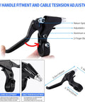Bike Brake Lever Set For MTB Road And Folding Bikes Aluminum Alloy Levers close-up with adjustment features and 22.2 mm fitment.