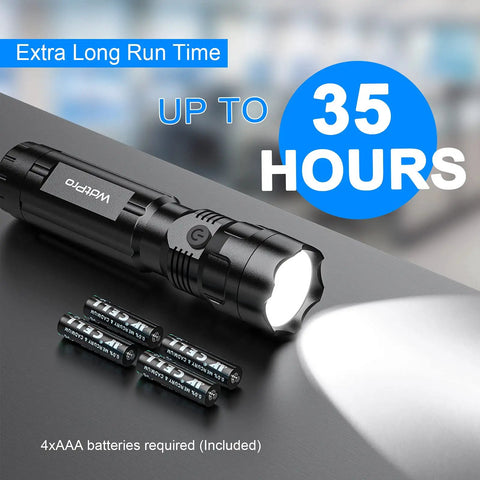 Four Pack LED Flashlights With Included Batteries For Emergency Prep And Camping The Bright EDC Lights Deliver High Lumens