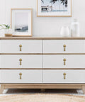 Dresser with Antique Brass Cabinet Drop Pulls 6 Pack Solid Brass Dresser Drawer Knobs With Backplates For Cabinets Wardrobes Cupboards Bedroom And Bathroom Storage Upgrade Your Home