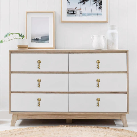 Dresser with Antique Brass Cabinet Drop Pulls 6 Pack Solid Brass Dresser Drawer Knobs With Backplates For Cabinets Wardrobes Cupboards Bedroom And Bathroom Storage Upgrade Your Home