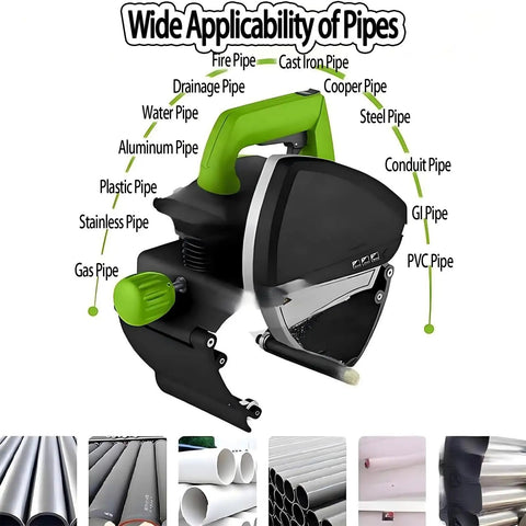 Electric Pipe Cutting Machine With Automatic Pipe Cutter And Deburring Tool showcasing wide applicability for various pipe types.
