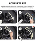 Using Professional Rim Paint Pen For Cars, Auto Touch Up Kit For Quick Scratch Repair step-by-step on tire wheel rim