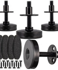 Heavy Duty 3/8-16 UNC Leveling Feet With 2 Inch Base Diameter For Tables Chairs Cabinets And Sofas, 1600 Lb Load Capacity, Black Finish
