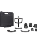 Universal Wheel Bearing Puller Kit And Hub Removal Tool for all drive vehicles with components and carrying case