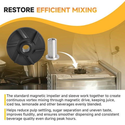Downtime Fighting Standard Magnetic Impeller And Bearing Sleeve Maintenance Kit For Beverage Dispensers 3587 Impeller 3220 Sleeve