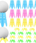 30 Piece Golf Tees Set For Home Indoor Outdoor Practice Durable Plastic Tees In Multicolor For Winter Turf And Driving Range