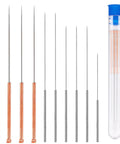 Ten Piece Stainless Steel 3D Printer Nozzle Cleaning Kit With Precision Needles From 0.15 To 1.0mm showing needles and case