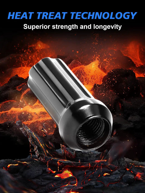 24 Piece M14x1.5 Spline Lug Nuts Set For Chevy Tahoe Suburban Silverado GMC Yukon Sierra 1500 Ford Expedition One Piece Design