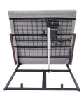 Heavy Duty Electric Bed Backrest With Guardrail For Elderly Support, Adjustable 2-80 Degree Lifting Recliner Frame For Seniors And Patients, Durable Steel Build, Easy Clean Gray Headboard Upgrade from back with motor.