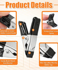 2-Inch Heavy-Duty Metal Spring Clamps Set with non-slip rubber tips, featuring a strong spring and nickel-plated iron material.