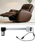 Power Recliner Lift Chair Linear Actuator Replacement for Electric Sofa, fits JLDQ.12.134.329D, brown recliner and actuator