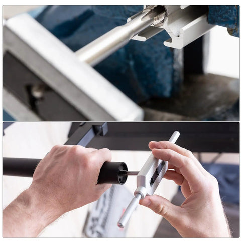 Adjustable Tap Wrench Handle For Metric M6 M25 And One Quarter To One Inch Taps Reamer And Thread Tap Holder in use