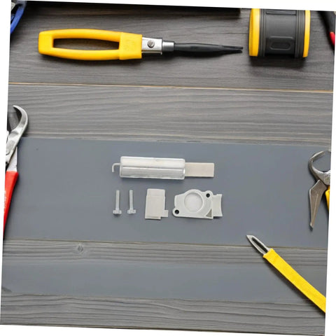 Top Grade CIYODO Drive Belt Tensioner Assembly For Ts400 Concrete Saw Ensures Steady Power And Smooth V Belt Operation Perfect OEM Replacement Kit For Gas Powered Cutting Tools That Really Keeps Things Running Tight, white steel parts with screws
