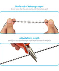 Hands holding Beaded Ball Ceiling Fan Pull Chain Set With Zinc Alloy Bead Extenders And Connectors Includes Four Pendant Chains
