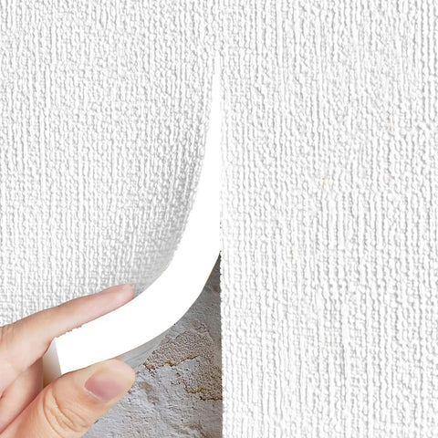 No Sweat 6mm Thick Peel And Stick Foam Wall Panels With Heat Trapping Insulation and Moisture Proof Double Sided Aluminum Foil Self Adhesive Wallpaper, white textured peel