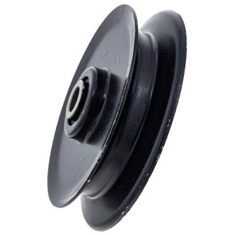 Flat Idler Pulley 2.5 Inch Outer Diameter For Troy Bilt Yard Machines Yard Man Wheel Trimmer Curb Hop 550 520 521 TBE550 Replacement Part black steel pulley