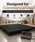 Heavy Duty Rock Hard Commercial Pallet Scale Featuring 48 Inch Square Floor Platform With 10000 Lb Load Rating, steel platform for warehouses.