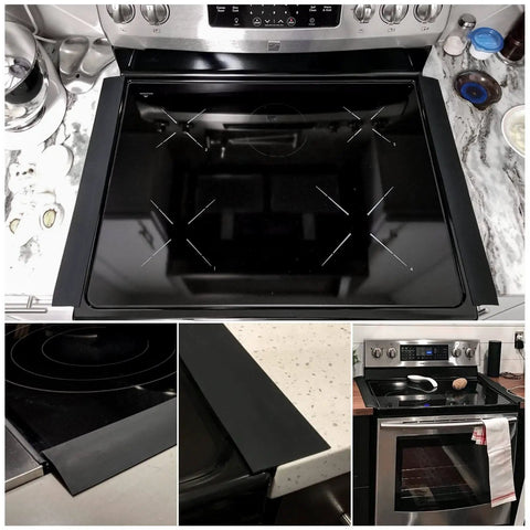 25 Inch Silicone Gap Filler For Stove And Counter High Heat Resistant Kitchen Gap Cover Matte Black Dishwasher Safe